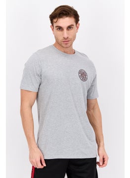 Men Sportswear Fit Short Sleeve Outdoor T-Shirts, Light Grey