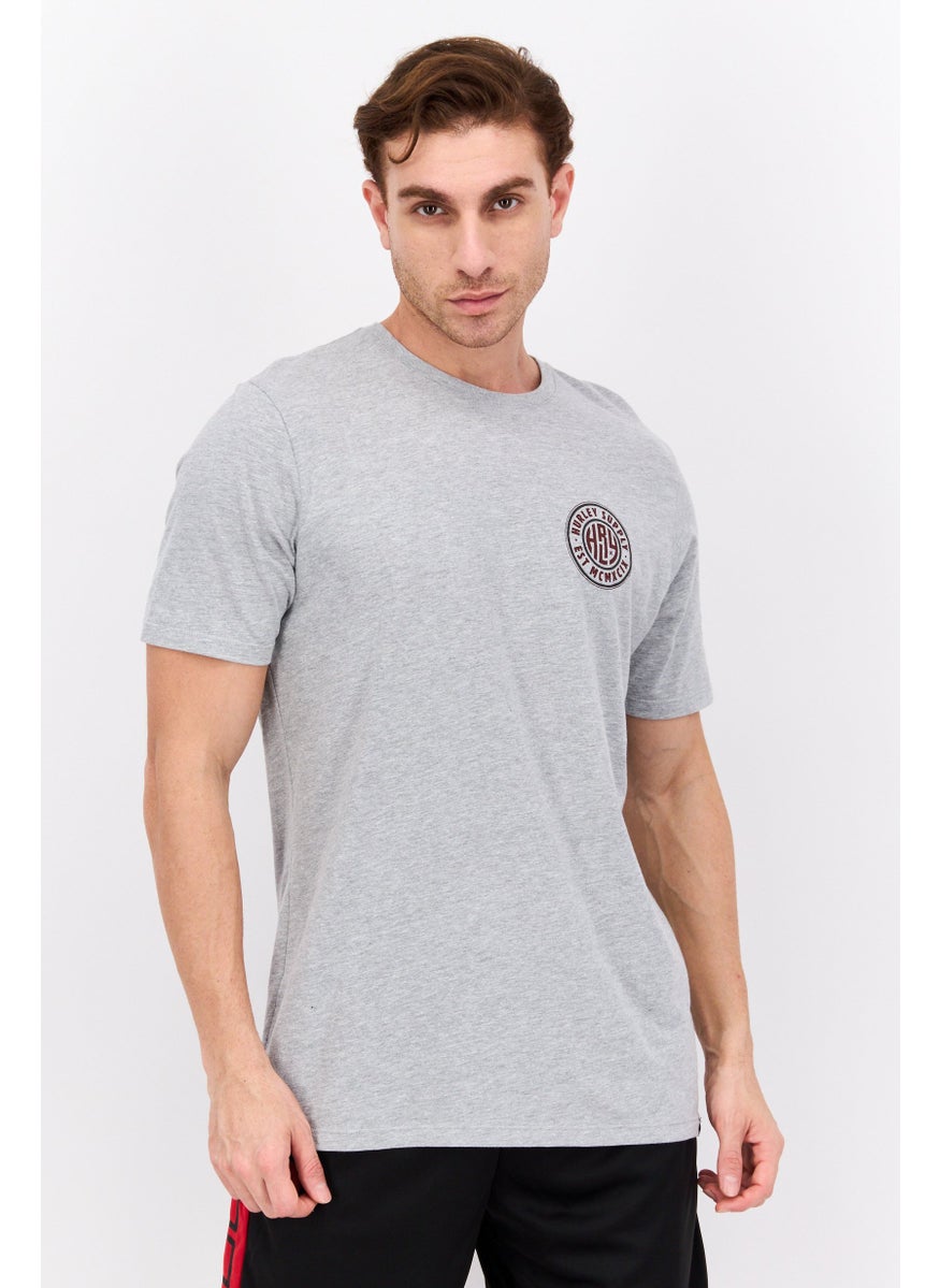 Hurley - Men Sportswear Fit Short Sleeve Outdoor T-Shirts, Light Grey - Image 1