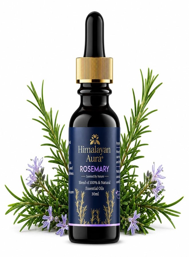 Himalayan Aura Rosemary Essential Oil for Hair Growth & Scalp Care - 30ml | Pure & Natural Therapeutic Grade Oil for Anti-Dandruff, Hair Thickening, Skin Care & Aromatherapy Diffuser - Image 1