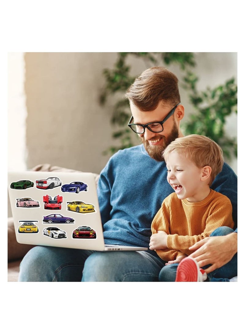 Zikra 50Pcs Race Car Stickers for Kids Boys, Racing Sport Car Stickers Vinyl Waterproof for Water Bottles Laptop Guitar Skateboard Helmet Scrapbook, Cars Sticker Gifts for Kids Teens Adults - Image 4