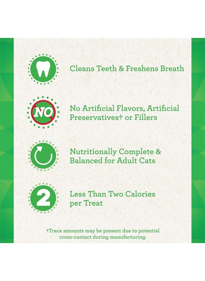Greenies - FELINE GREENIES Natural Dental Care Cat Treats Oven Roasted Chicken Flavor, 21 oz. Tub - Image 1