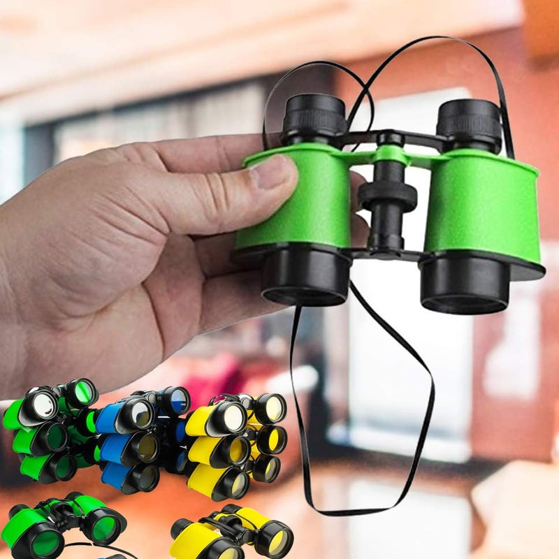 Kicko Pack of 12 Binoculars Toy for Kids - 3.5"x5" Kids Binoculars for Bird Watching and Jungle Pretend Play - Forest Guard Costume - Safari Party Favors and Educational Adventure Gifts for Children - Image 2