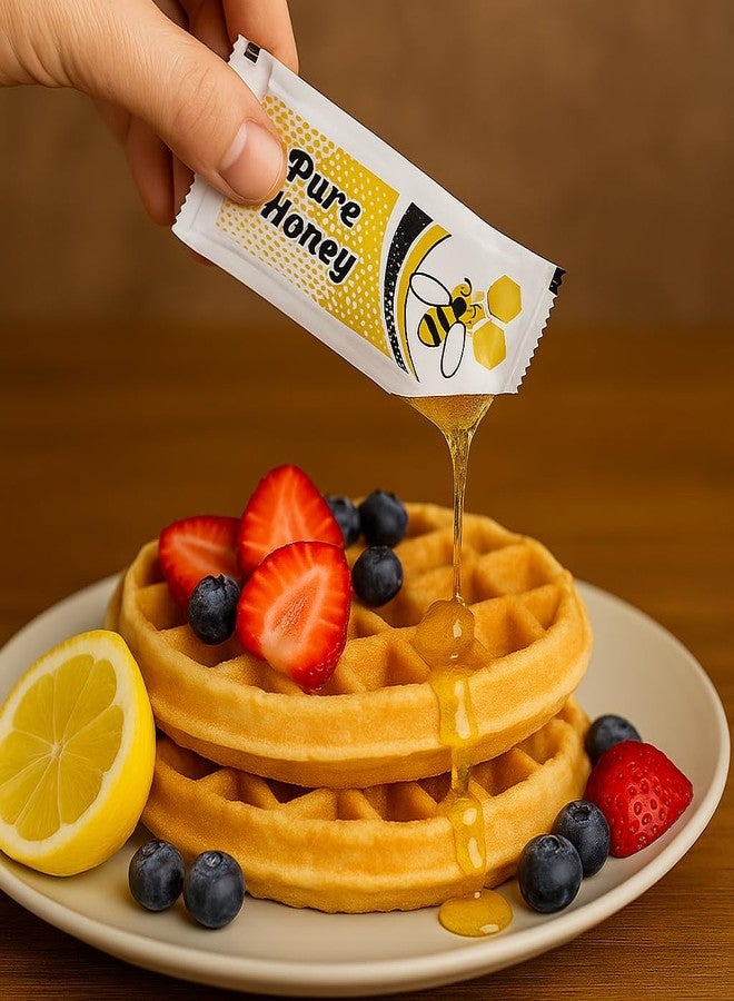 Vallary Pure Honey & Lemon Juice Packets - 20 Count Variety (10 Each) - Natural Sweetener & Citrus Flavor for Tea, Coffee, Water, and Travel - Vallary Single Serve Sachets - Image 4