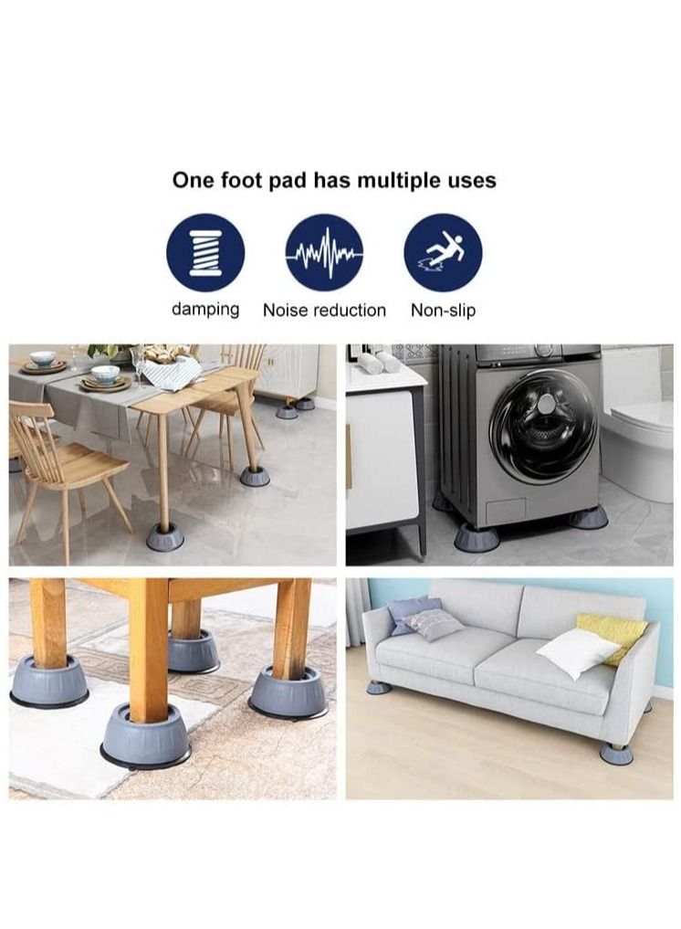 8 PCS WASHING MACHINE ANTI VIBRATION PADS - SHOCK ABSORBER PADS FOR SOUND PROOFING - Image 2
