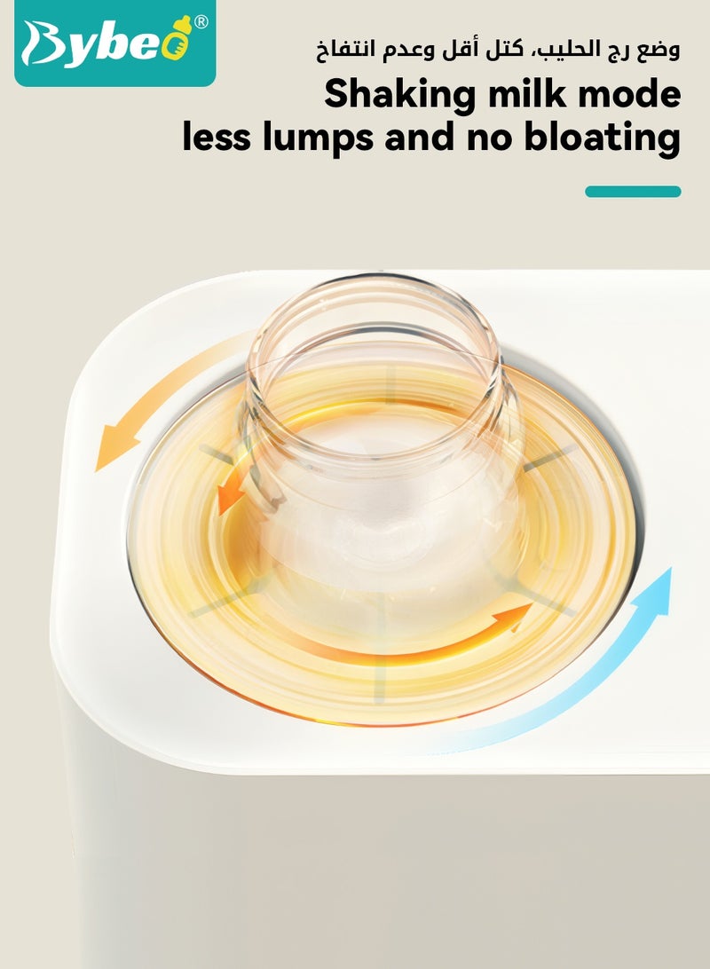 بيبو جهاز تسخين زجاجات الأطفال وخلاط الحليب الصناعي 2 في 1 مع موزعين لحليب الأطفال الصناعي، وهزاز زجاجات كهربائي بدرجة حرارة ثابتة وخلط تلقائي، وخلاط مسحوق حليب الأطفال متعدد الوظائف مع 3 أوضاع - Image 3