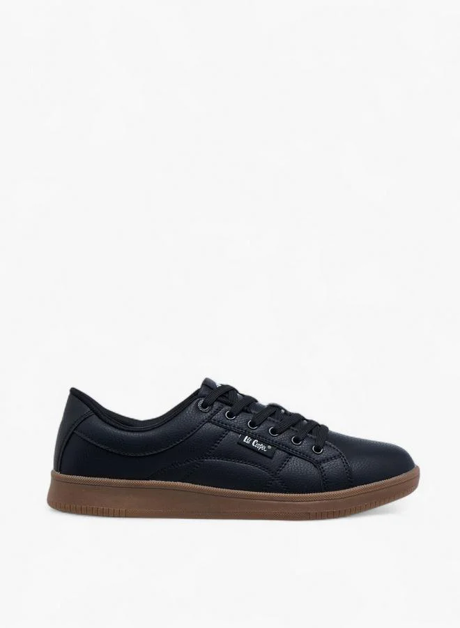 لي كوبر Men's Solid Lace-Up Sneakers