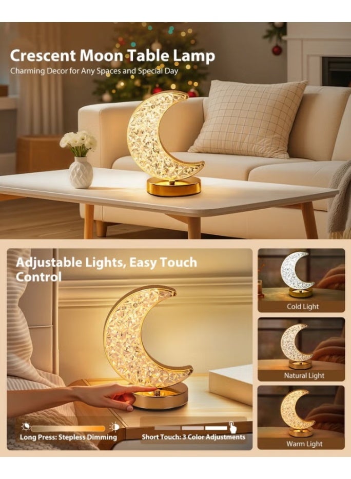 أضواء رمضان - أباجورة رمضان كريستالية LED، أضواء ليلية لزينة رمضان في غرف الطعام والغرف النوم والصالات - Image 4