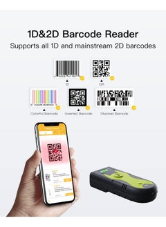 Inateck Inateck Bluetooth Scanner 2D Barcode Scanner 2.4Ghz USB Adapter, Screen Scanning, Exclusive Shortcuts, BCST-42  - Image 2