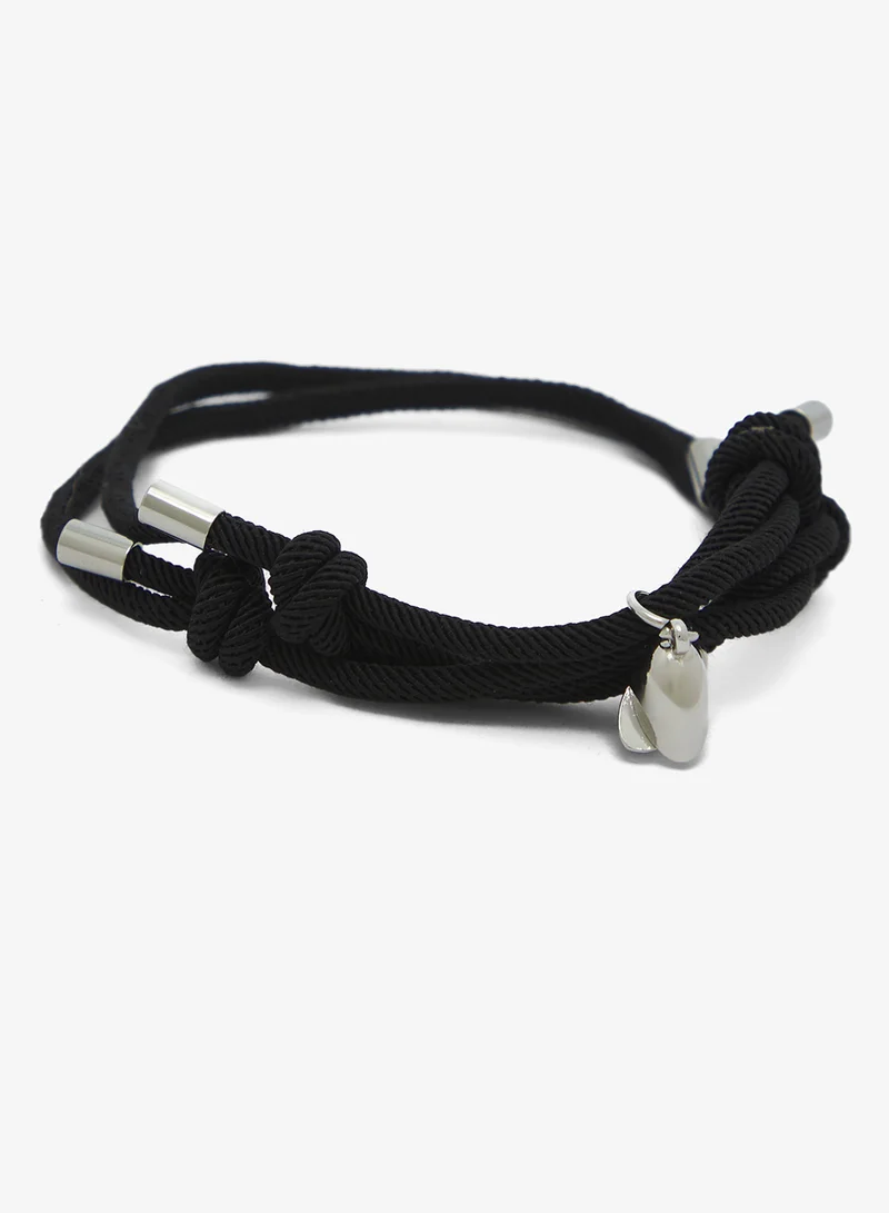 سفنتي فايف Set Of Magnetic Couple Bracelet With A Heart Charm