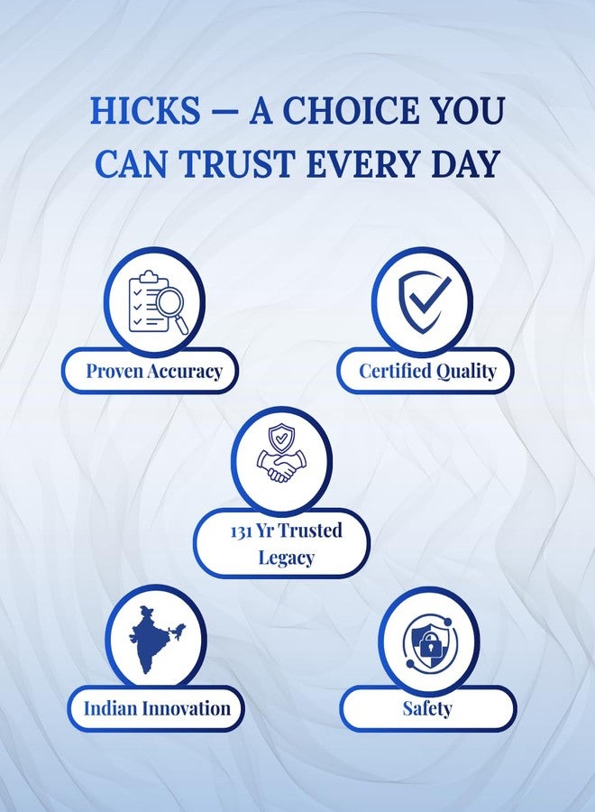 Hicks DMT-401 FastRead Digital Thermometer for Fever | 10s Accurate Reading with Fever Line Technology | Digital Medical Thermometer for Adults & Kids - Image 5