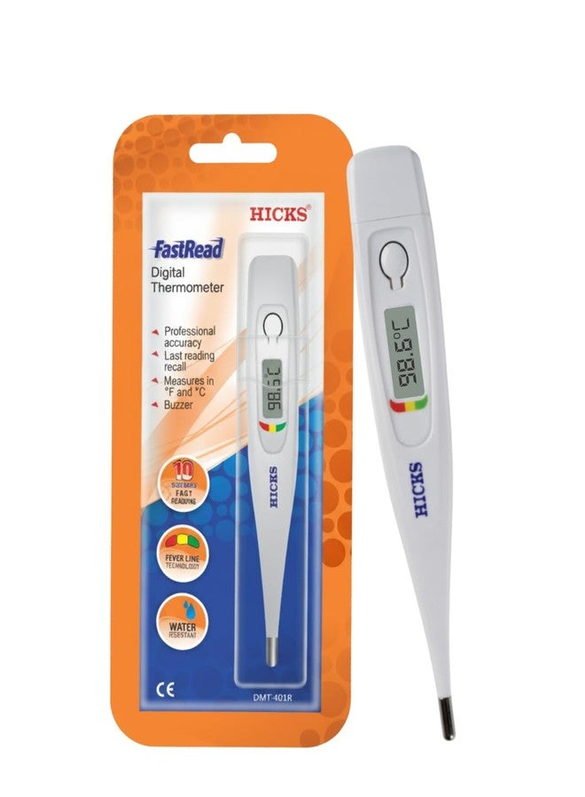 Hicks DMT-401 FastRead Digital Thermometer for Fever | 10s Accurate Reading with Fever Line Technology | Digital Medical Thermometer for Adults & Kids - Image 1