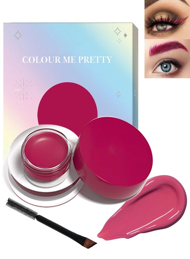 LYSdefeu Waterproof Matte Gel Eyeliner Pot- Rose Long Lasting Cream Eyeliner Eyebrow Gel, High Intensity Pigments Smudge-proof Eye Liner Brow Cream, for Halloween Cosplay Show Eye Liner Brow Face Makeup-#114 - Image 1