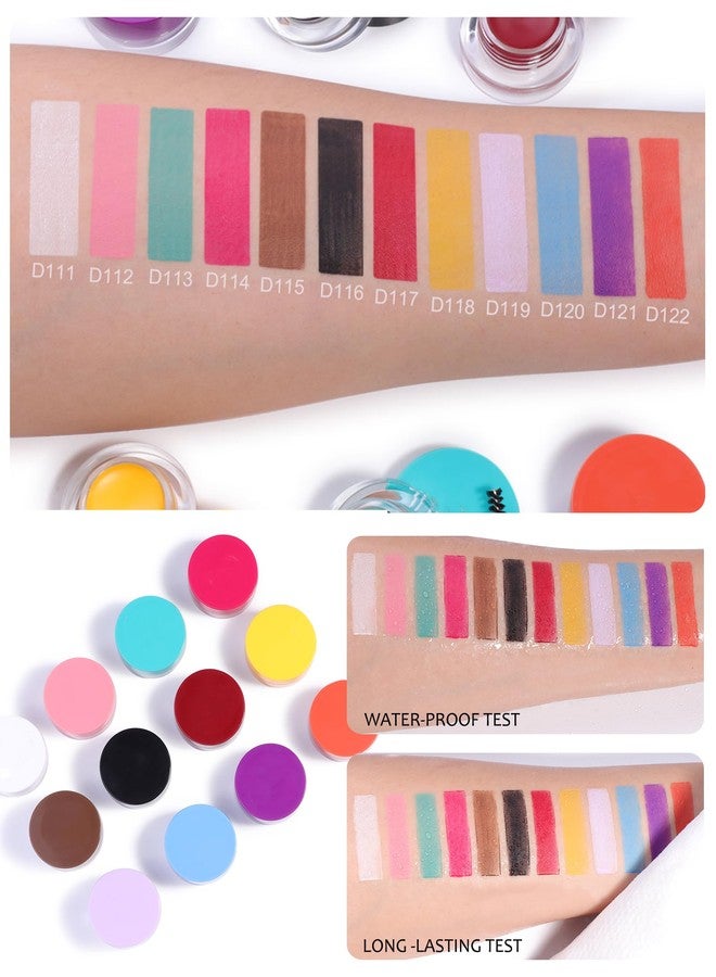 LYSdefeu Waterproof Matte Gel Eyeliner Pot- Rose Long Lasting Cream Eyeliner Eyebrow Gel, High Intensity Pigments Smudge-proof Eye Liner Brow Cream, for Halloween Cosplay Show Eye Liner Brow Face Makeup-#114 - Image 4