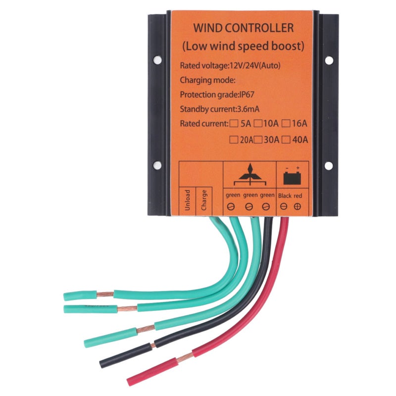 MPPT Wind Turbine Controller: 12V/24V Auto-Match - Heightened Heat Dissipation Wind Tunnel, Overcharge Protection for Off-Grid Wind Energy Systems, Industrial & Agricultural Use - Image 1