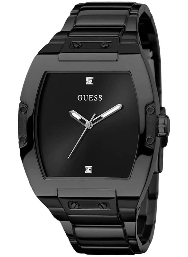 GUESS 43 MM Black Stainless Steel Analog Watch for Men - GW0387G3 - Image 1