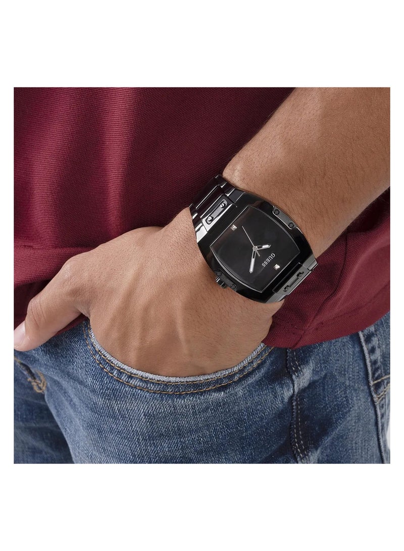 GUESS 43 MM Black Stainless Steel Analog Watch for Men - GW0387G3 - Image 5