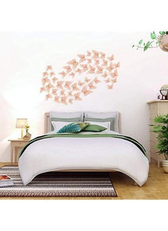 XTORE Xtore ® Congealed Paper Metallic Finish Home Decor 3D Butterfly with Sticking Pads (Rose Gold) -Set of 12 Pcs  - Image 2