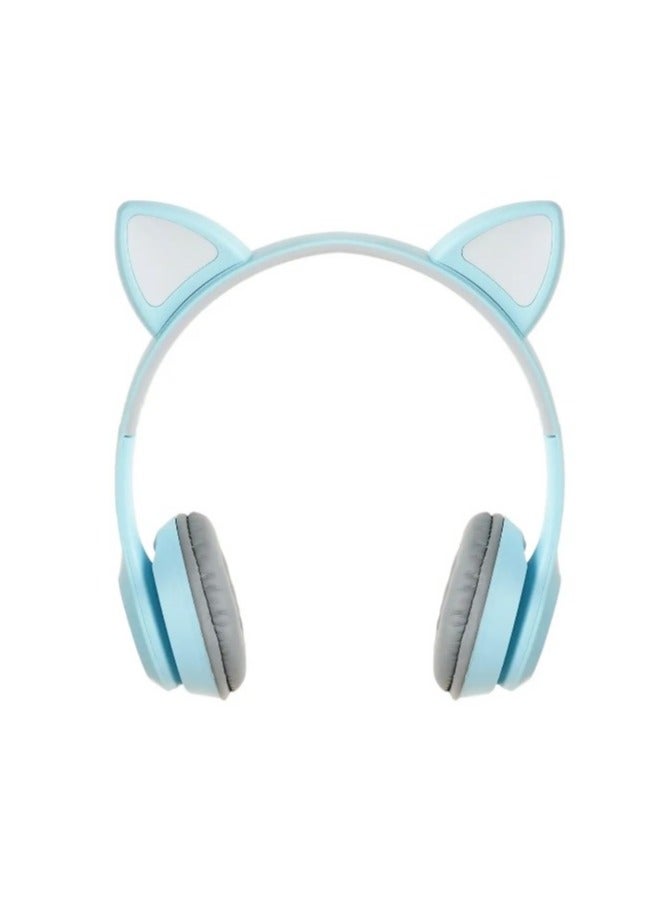 "Original P47m Wireless Bluetooth Headphones - Cute Cat-Ear Design for Girls, Compatible with iPhone and Samsung, Gaming Headset for Kids, Supports AUX, TF Card, and Radio, Perfect for Computer Use-p47m" - Image 1