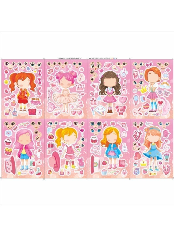 Betaoby 16 Stickers Make-a-Face DIY Party Favors for Kids – 8 Fun Styles, Birthday & Eid Gift for Boys & Girls - Image 1