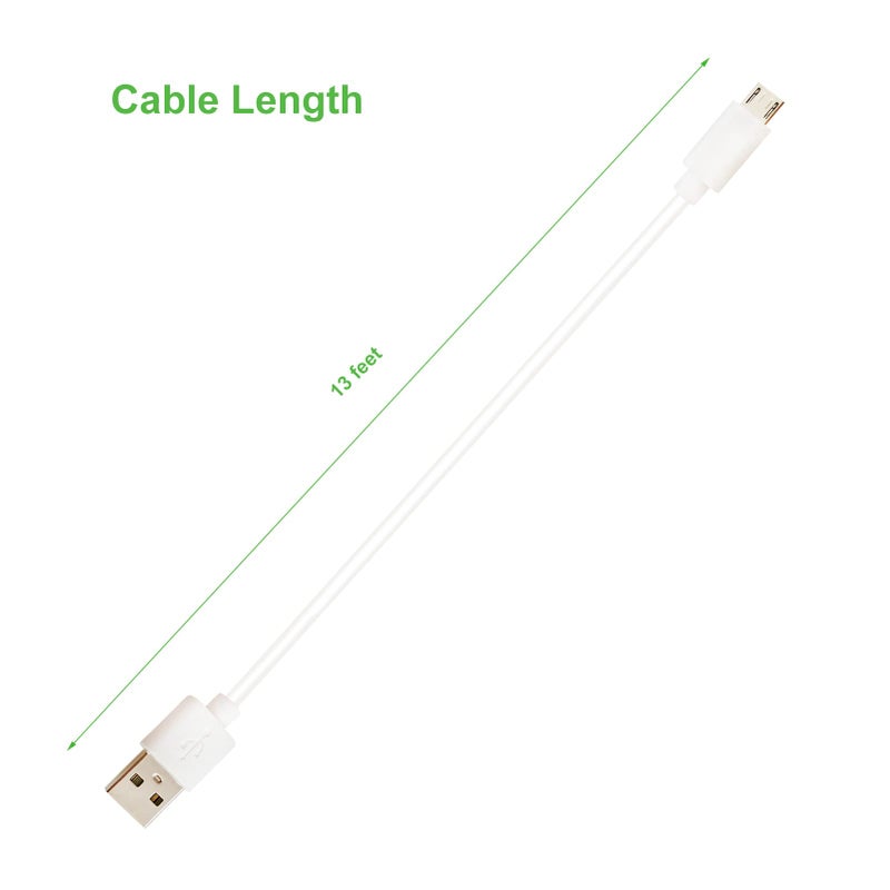 PDEEY Baby Monitor Cord, Replacement for LBTech, Owlet, Infant Optics, eufy, Moonybaby, VAVA - Micro USB Charger Cable 13 ft - Image 5