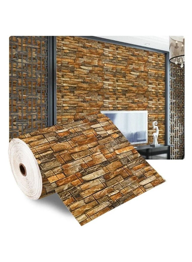 70cmX2m Long 3D Brick Wall Stickers DIY Decor Self-Adhesive Waterproof Wallpaper for Kids Room Bedroom Kitchen Home Wall Decor 