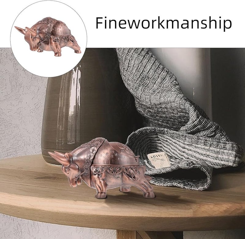 Zinc Alloy Windproof Desktop Ashtray With Lid Smokeless Cigarette Butt Container For Home Office Patio - Image 5