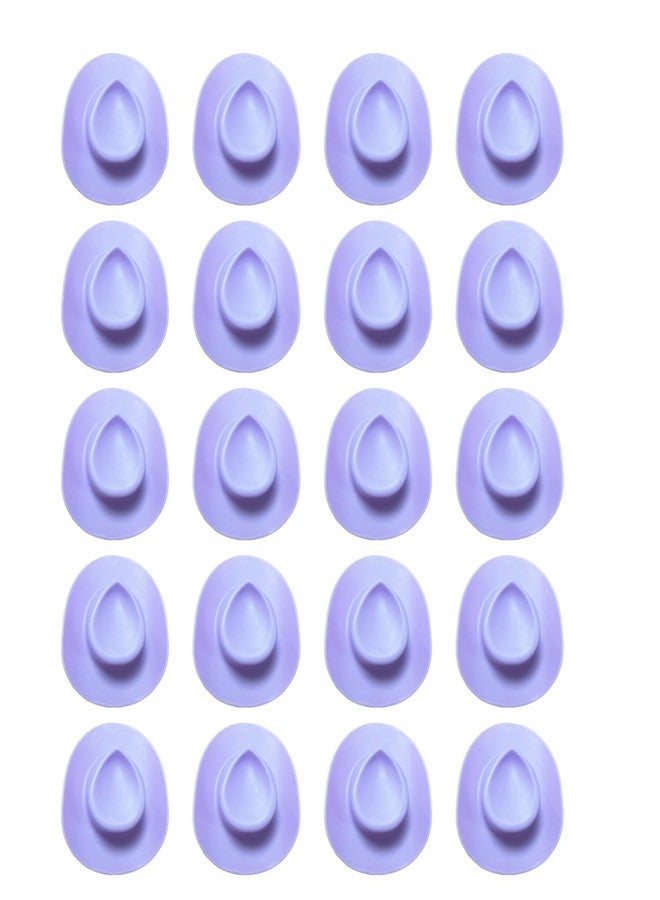 Phinicco Purple Mini Western Cowboy Hat Cowgirl Hat for Crafts 20 pcs Miniature Cute Doll Hat Cowgirl Hat for Dollhouse, Party, Drinks, Cakes Decor - Image 1