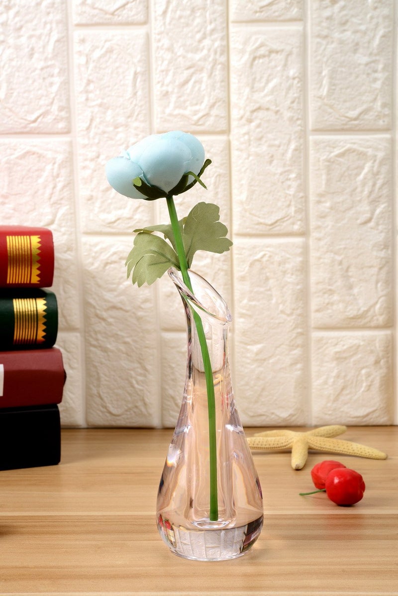 Giftale 6"" Height Clear Plastic Bud Vase Glass Like Crystal Acrylic Vase for One Rose Break-Resistant #2020 - Image 2