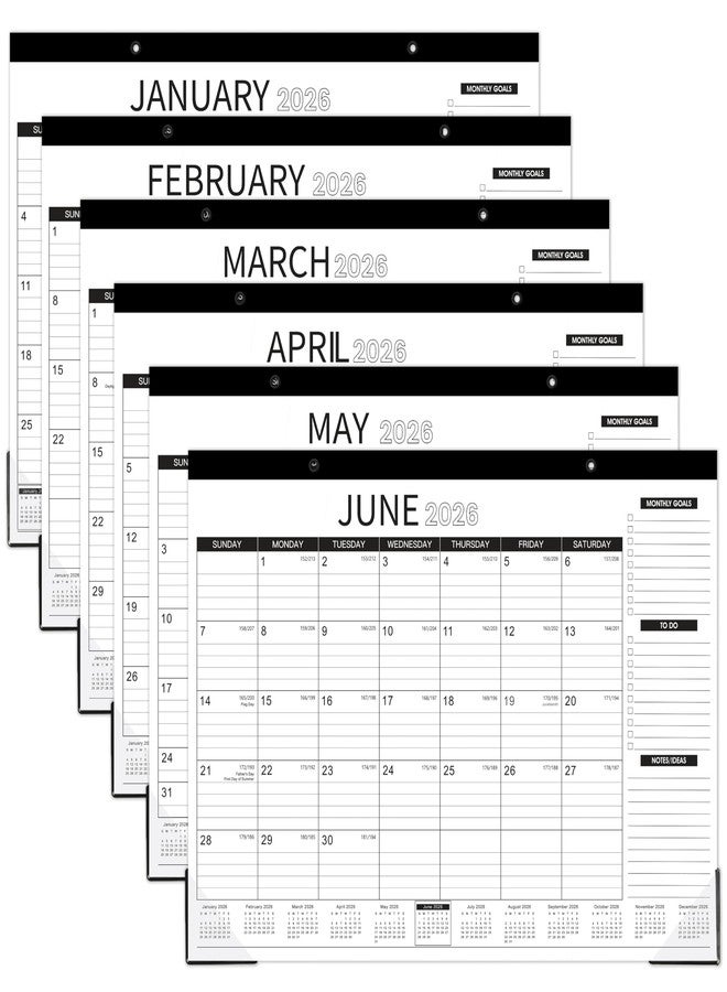 Libroter Desk Calendar 2024 - January 2024 - December 2024, 12 Monthly Desk Pad/Wall Calendar 2024, 2-in-1 Desktop Calendar, 16.8" x 12", Thick Paper, PP Cover, Corner Protectors - Image 5