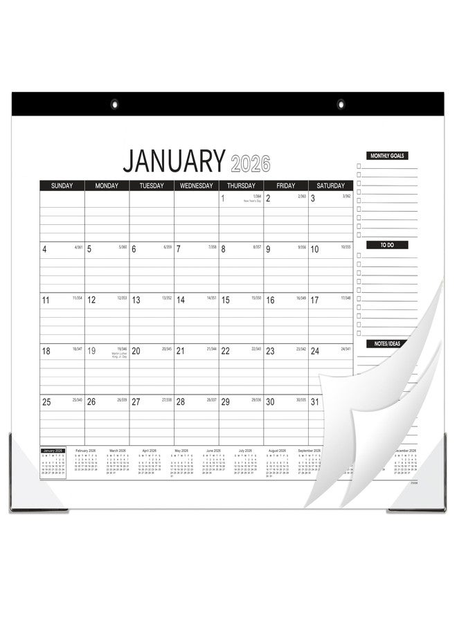 Libroter Desk Calendar 2024 - January 2024 - December 2024, 12 Monthly Desk Pad/Wall Calendar 2024, 2-in-1 Desktop Calendar, 16.8" x 12", Thick Paper, PP Cover, Corner Protectors - Image 1