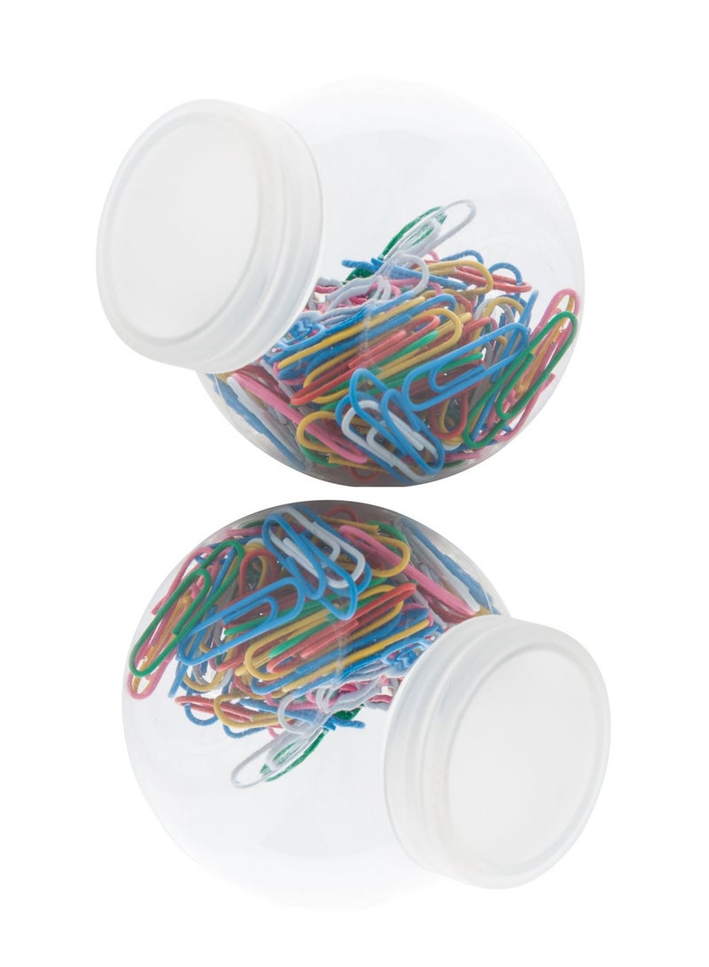 Terabyte Colored Small Paper Clips Vinyl Coated, 400 Pack 29mm Assorted Color Mini Paperclips Holder Colorful for School, Office - Image 1