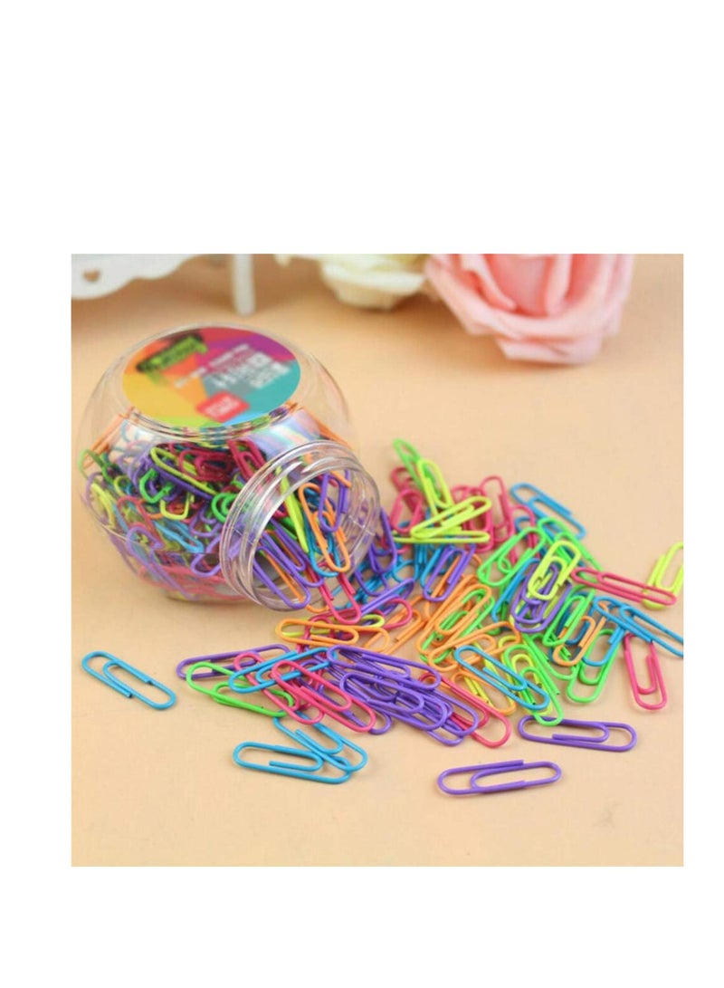 Terabyte Colored Small Paper Clips Vinyl Coated, 400 Pack 29mm Assorted Color Mini Paperclips Holder Colorful for School, Office - Image 4