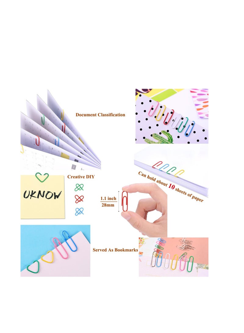 Terabyte Colored Small Paper Clips Vinyl Coated, 400 Pack 29mm Assorted Color Mini Paperclips Holder Colorful for School, Office - Image 5