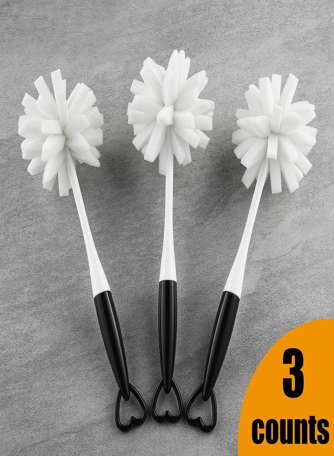 ALINK Bottle Glass Dish Sponge Cleaning Brush with Handle, Pack of 3 - Image 5