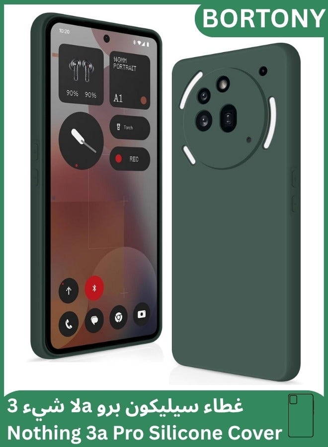 BORTONY Nothing 3a Pro Case Liquid Silicone Case with Camera Protection Soft TPU Anti-Scratch Microfiber Lining Protective Cover for Nothing 3a Pro - Image 1