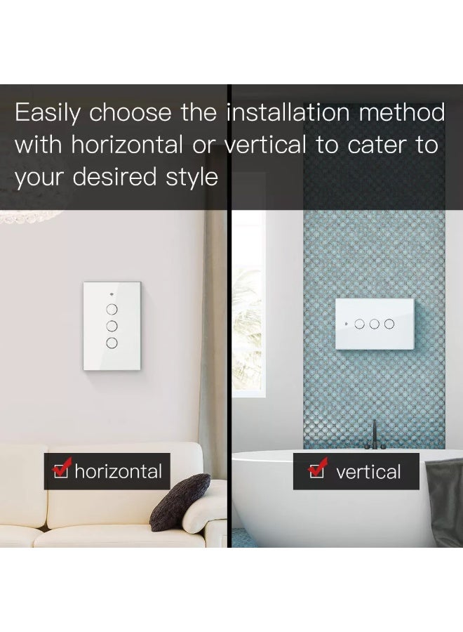 تويا مفتاح إضاءة ذكي واي فاي 3 قنوات - Image 3