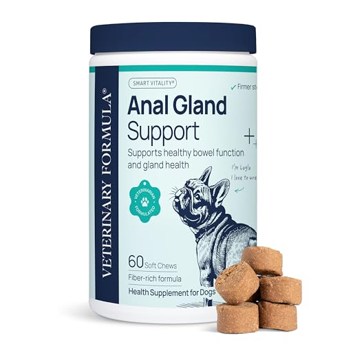 Veterinary Formula Anal Gland Support for Dogs VetFormulated No Scoot Chews with Pumpkin Ginger Agave Inulin Probiotics Supports Scooting Stool Quality Digestive Health 60 Soft Chews - Image 1