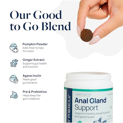 Veterinary Formula Anal Gland Support for Dogs VetFormulated No Scoot Chews with Pumpkin Ginger Agave Inulin Probiotics Supports Scooting Stool Quality Digestive Health 60 Soft Chews - Image 3