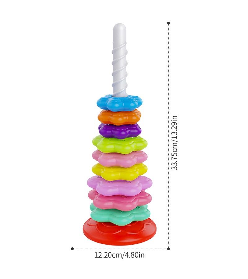 Early Interactive Toys Rotating Matching Towers For Infant Toddler Cognitive Development Educational Puzzle - Image 2