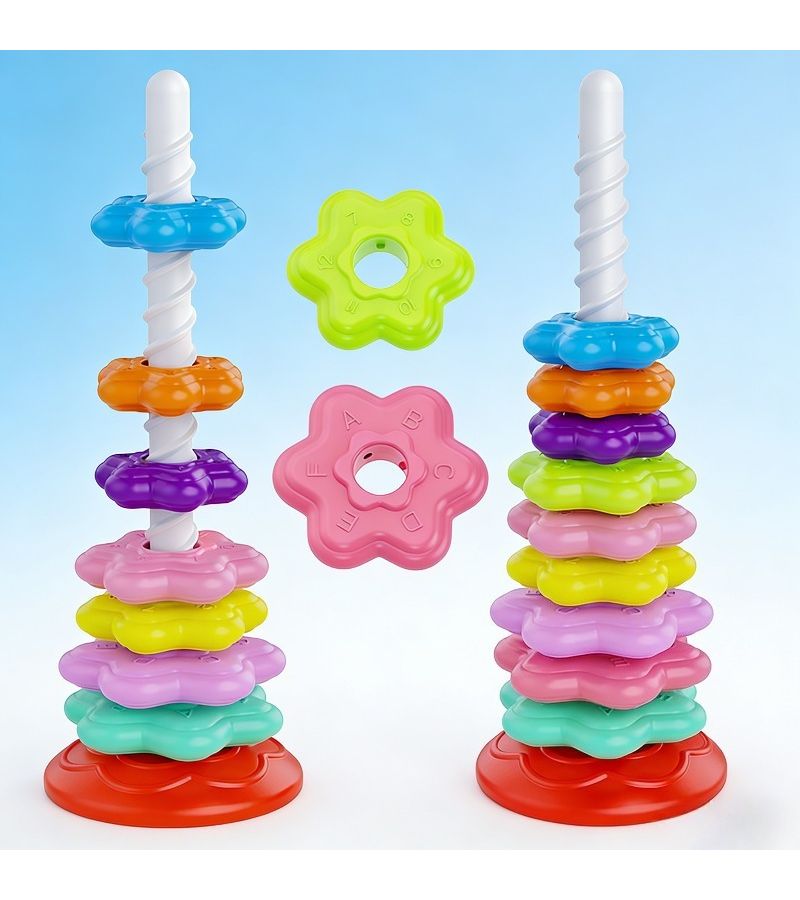 Early Interactive Toys Rotating Matching Towers For Infant Toddler Cognitive Development Educational Puzzle - Image 4