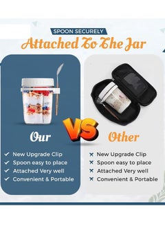 2PCS Overnight Oats Jars with Lid and Spoon, 350ml Large Capacity Airtight Oatmeal Container with Measurement Marks, Portable Jars Breakfast Container for Salads Yogurt Cereal Milk - pzsku/ZFB0DE5D4A27A00907E33Z/45/_/1728873857/eb2d804c-567b-481f-90b2-a38243b2f31c