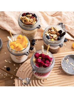 2PCS Overnight Oats Jars with Lid and Spoon, 350ml Large Capacity Airtight Oatmeal Container with Measurement Marks, Portable Jars Breakfast Container for Salads Yogurt Cereal Milk - pzsku/ZFB0DE5D4A27A00907E33Z/45/_/1728873989/a906de25-82b7-471c-8327-b73d8a4fd080