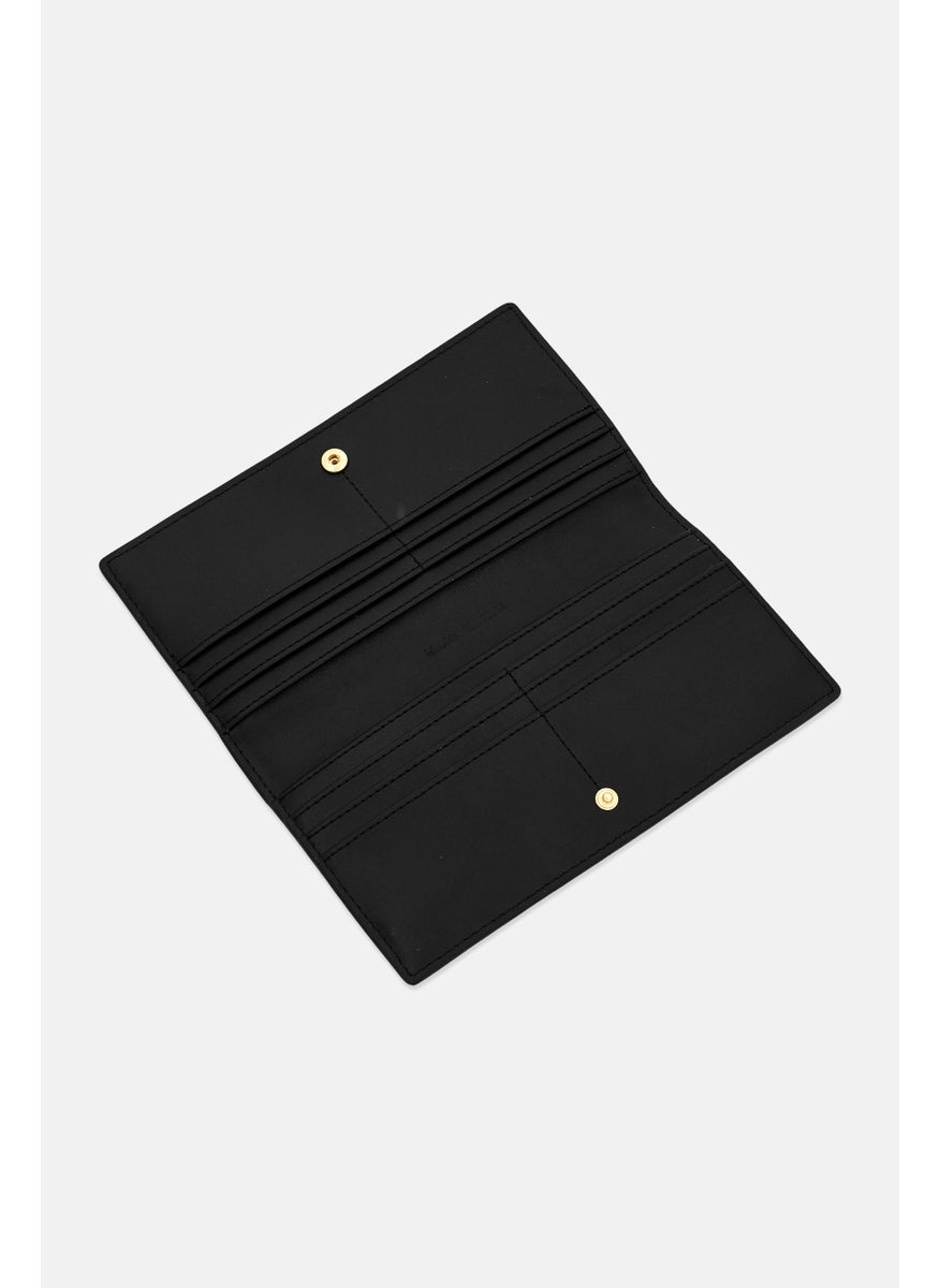 Michael Kors Women Brand Logo Leather Wallet, Black  - Image 3