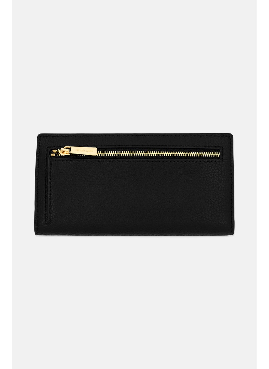 Michael Kors Women Brand Logo Leather Wallet, Black  - Image 2