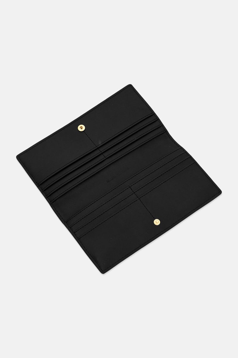Michael Kors Women Brand Logo Leather Wallet, Black - Image 3