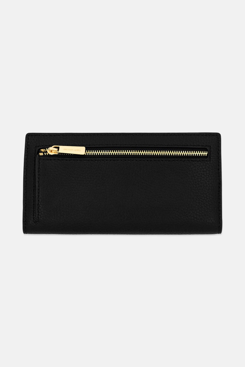 Michael Kors Women Brand Logo Leather Wallet, Black - Image 2