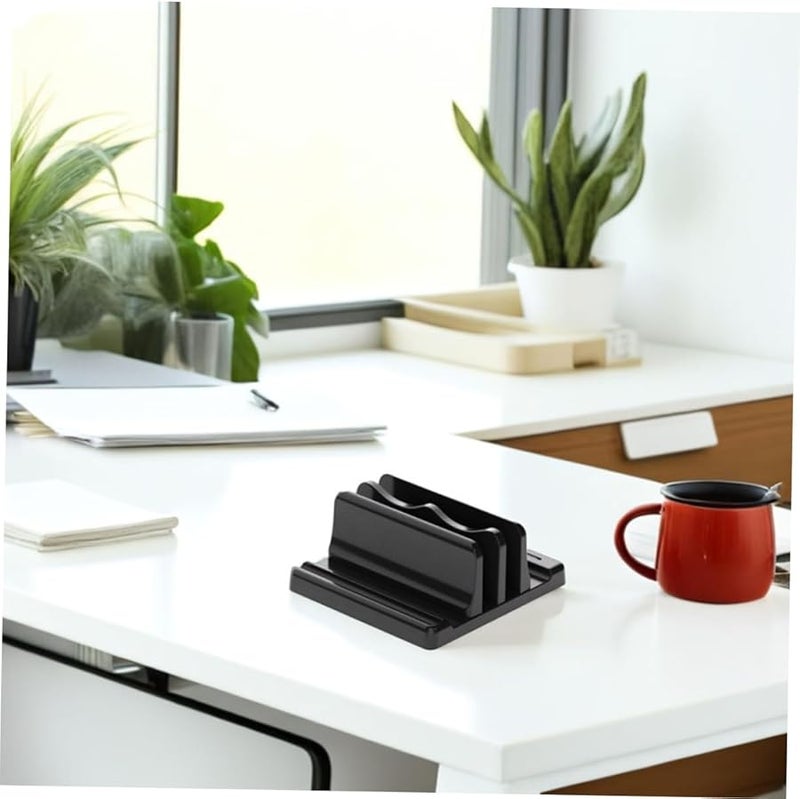 Adjustable Vertical Laptop Stand Holder for Desk Space Saving Office Home Use - Image 5