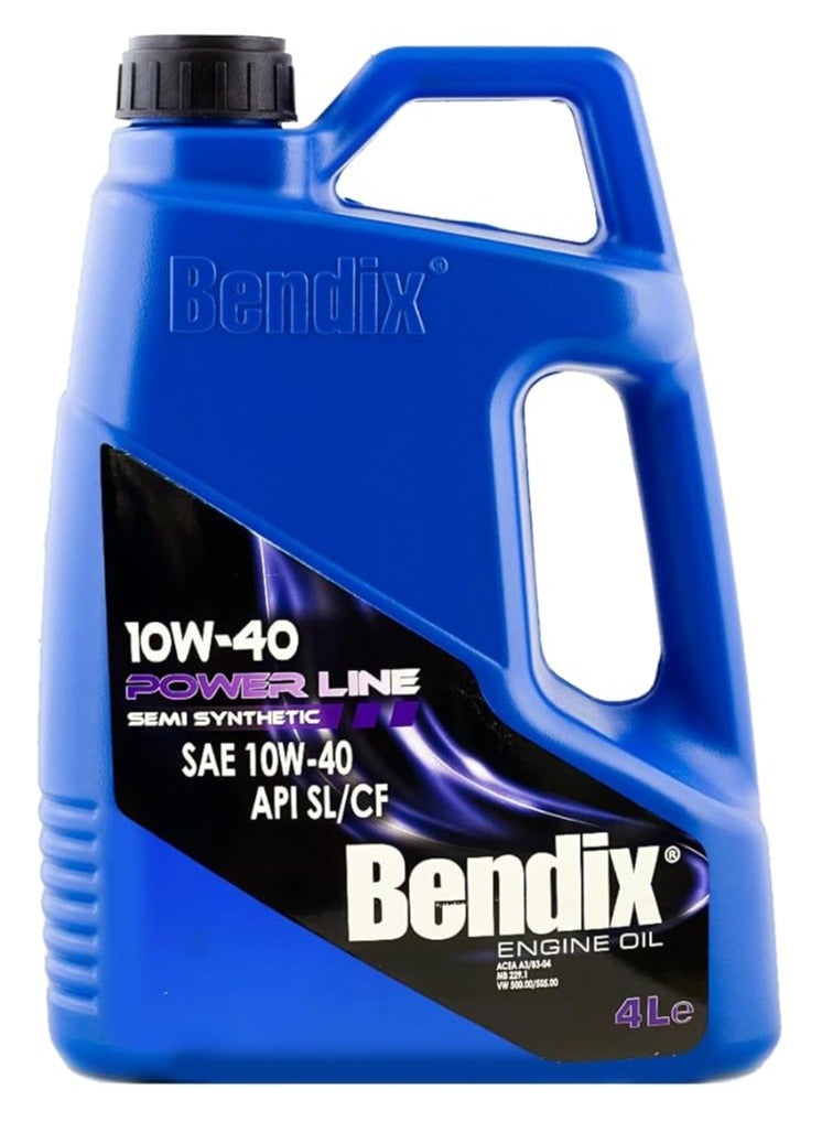 Bindex زيت موتور بنديكس شبه الاصطناعي ذو لزوجة 10 في درجات الحرارة الباردة و40 في المرتفعة بتصنيف SAE بسعة تبلغ 4 لتر