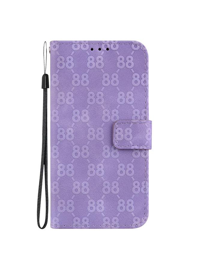 S-TOP Case For Samsung Galaxy F22 4G Double 8-shaped Embossed Leather Phone Case - Image 2