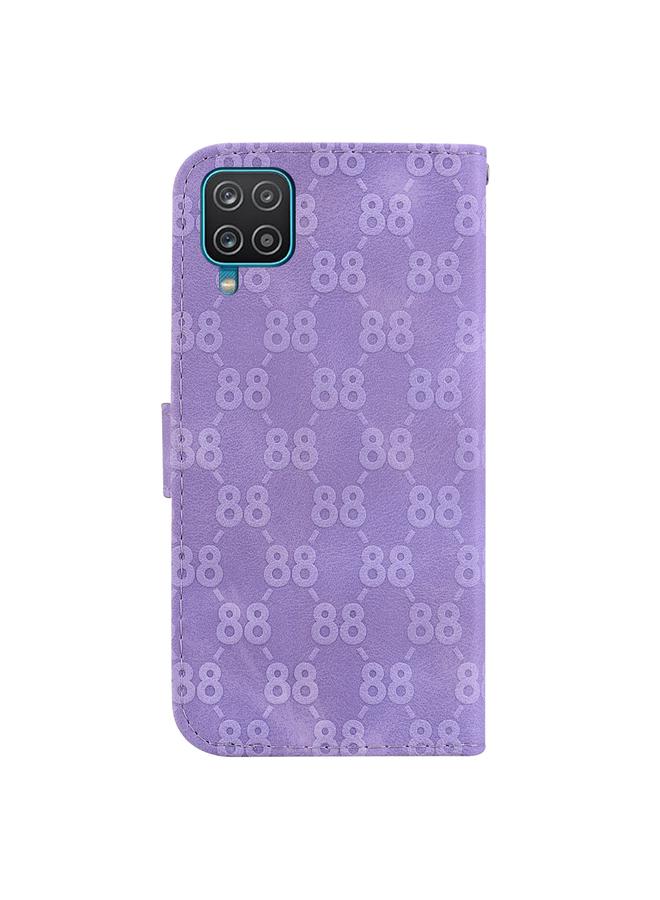 S-TOP Case For Samsung Galaxy F22 4G Double 8-shaped Embossed Leather Phone Case - Image 3